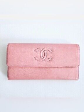 Chanel Pink Calfskin Long Wallet